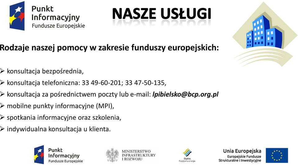 konsultacja za pośrednictwem poczty lub e-mail: lpibielsko@bcp.org.