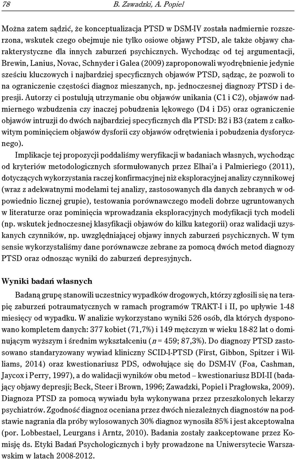 zaburzeń psychicznych.