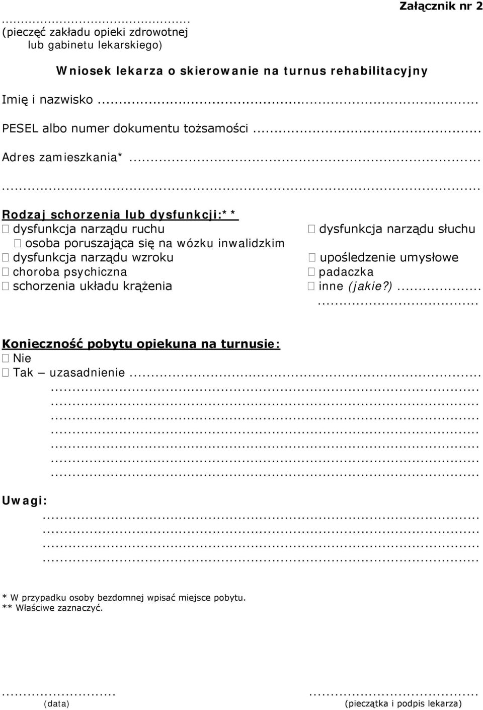 .. Rodzaj schorzenia lub dysfunkcji:** dysfunkcja narządu ruchu dysfunkcja narządu słuchu osoba poruszająca się na wózku inwalidzkim dysfunkcja narządu wzroku