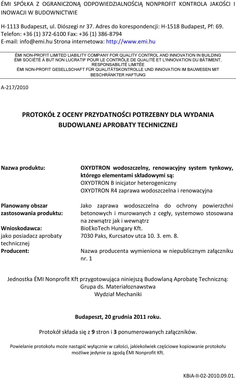 hu Strona internetowa: http://www.emi.