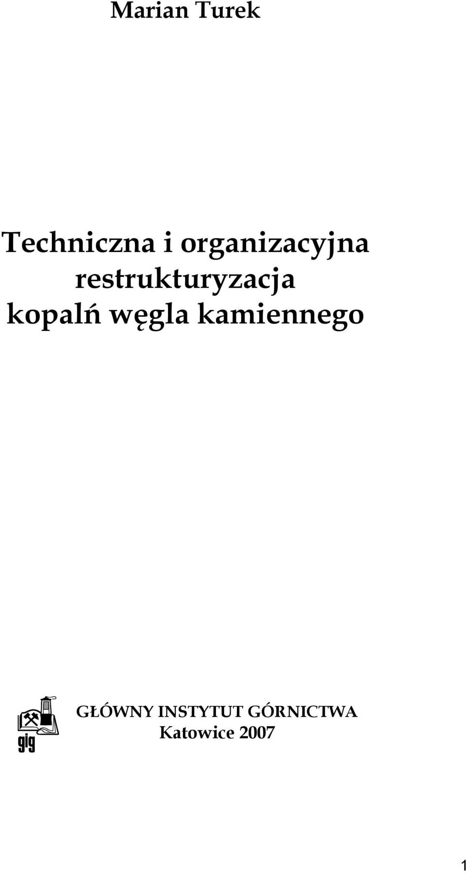 kopalń węgla kamiennego GŁÓWNY