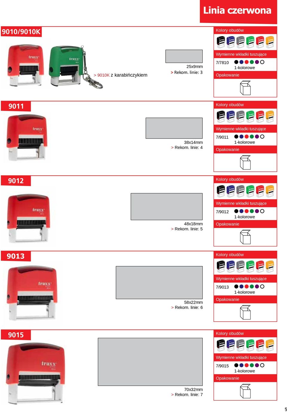 linie: 4 7/9011 48x18mm > Rekom.