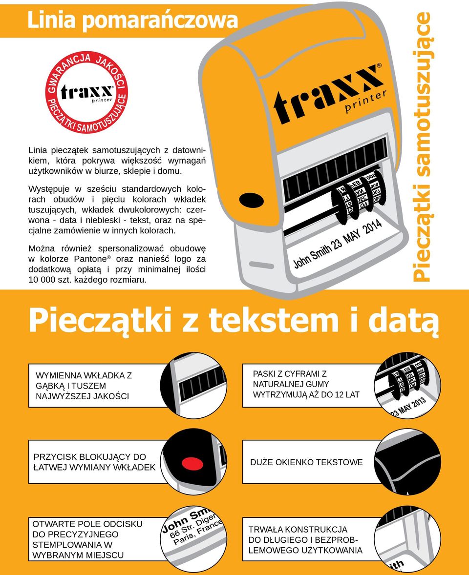 Można również spersonalizować obudowę w kolorze Pantone oraz nanieść logo za dodatkową opłatą i przy minimalnej ilości 10 000 szt. każdego rozmiaru.