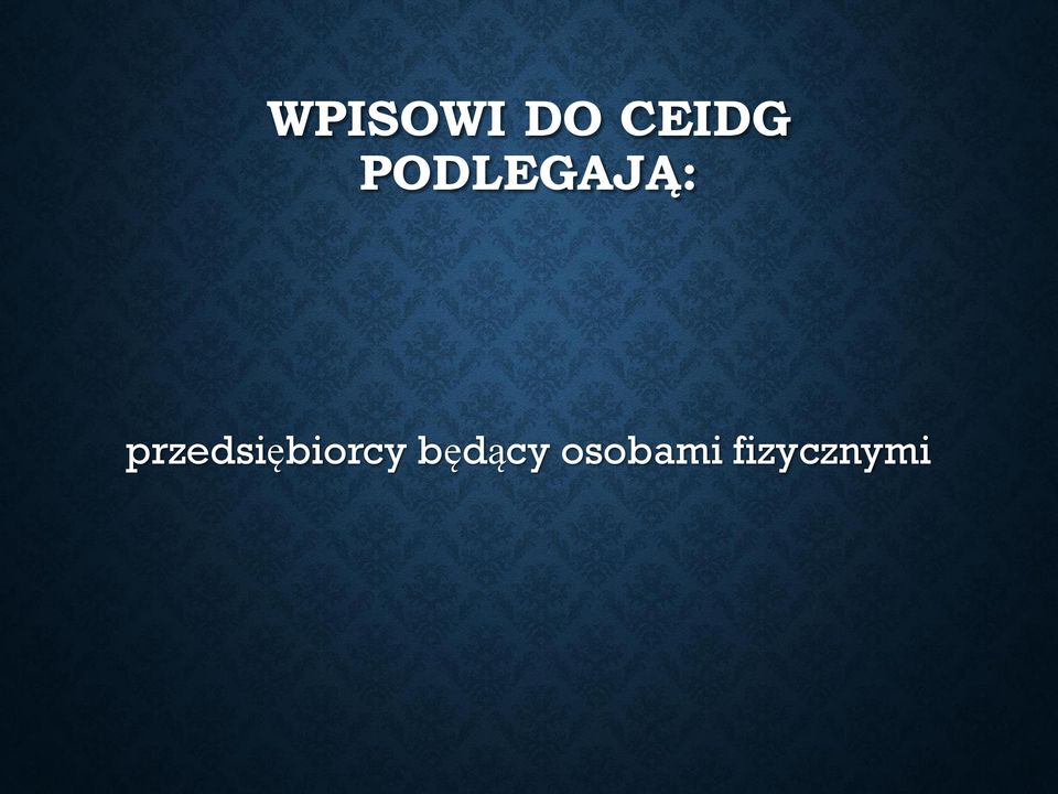 przedsiębiorcy