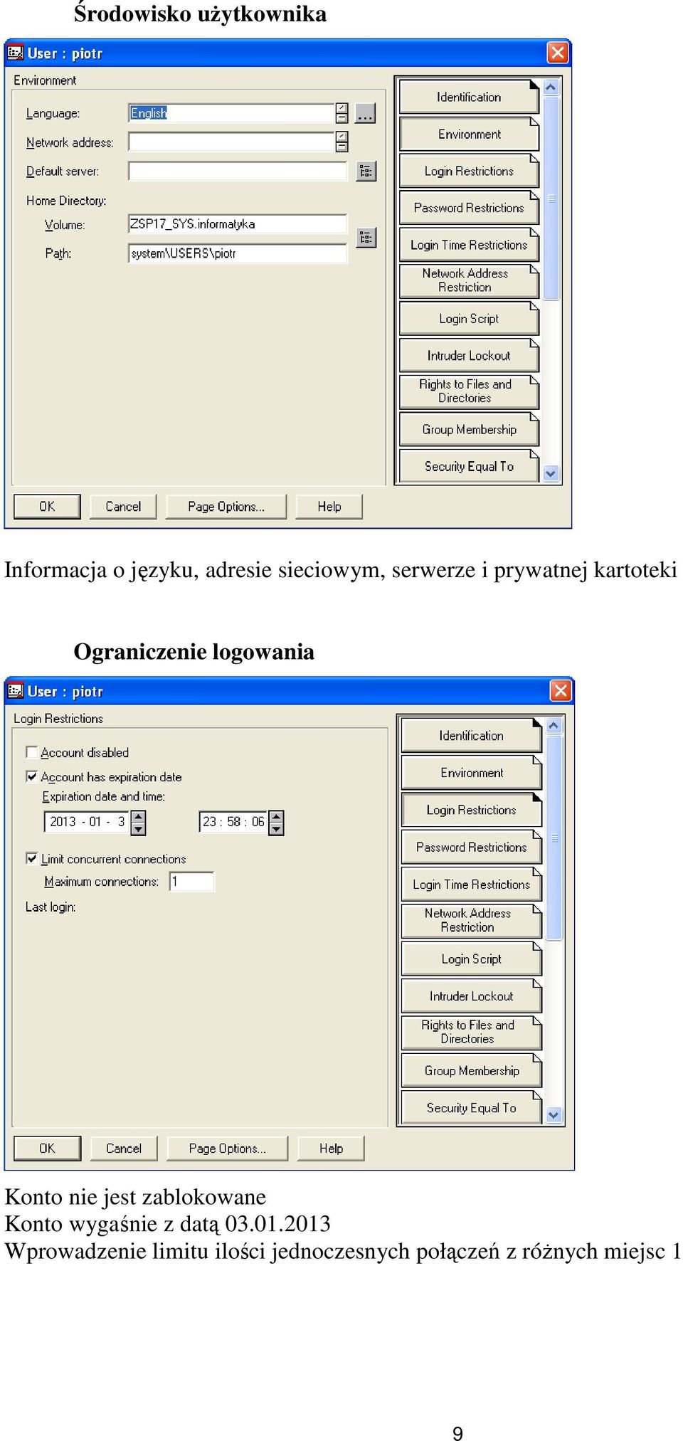 logowania Konto nie jest zablokowane Konto wygaśnie z datą