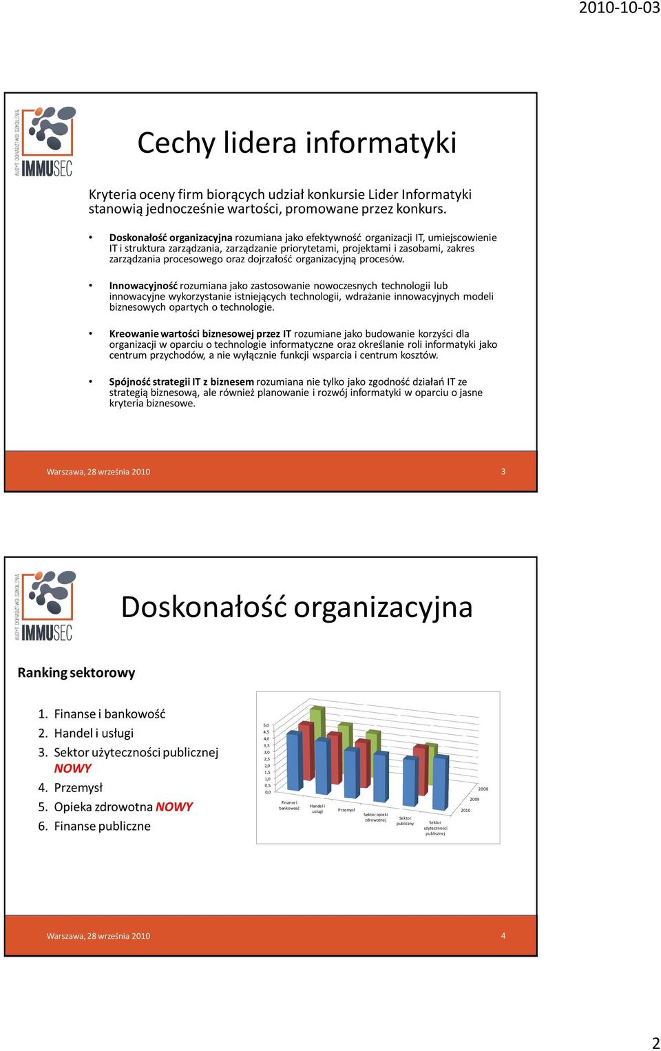 procesów. rozumiana jako zastosowanie nowoczesnych technologii lub innowacyjne wykorzystanie istniejących technologii, wdrażanie innowacyjnych modeli biznesowych opartych o technologie.