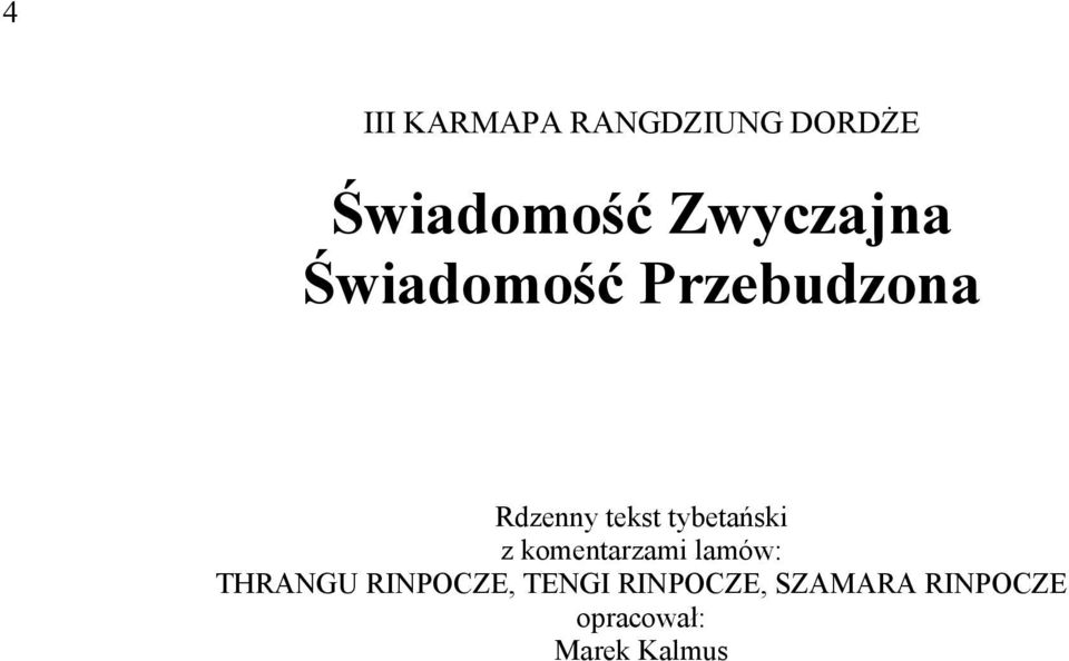tybetański z komentarzami lamów: THRANGU
