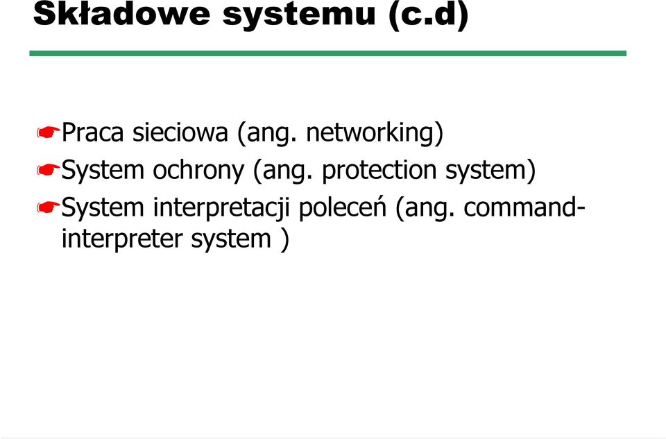networking) System ochrony (ang.