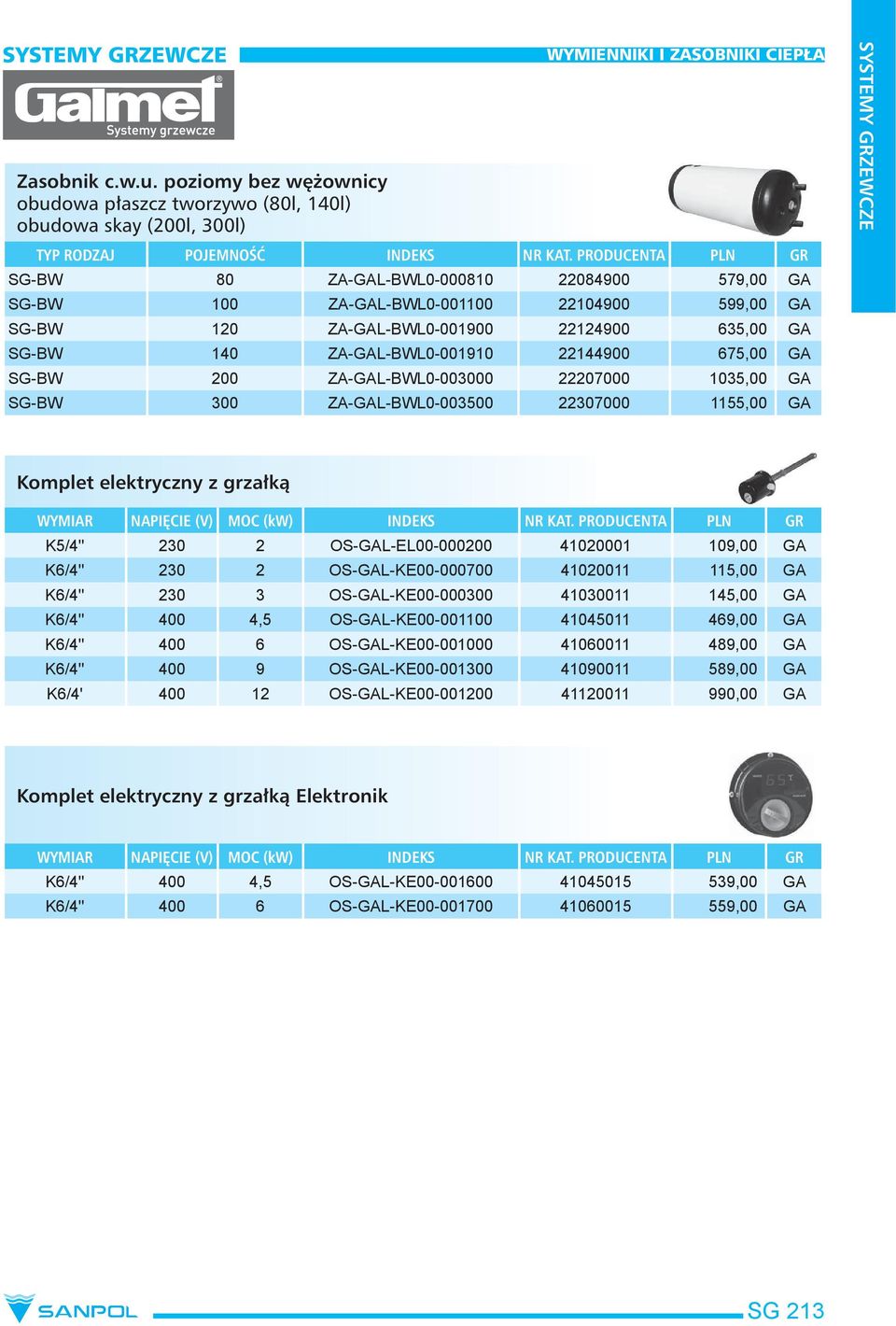 ZA-GAL-BWL0-001900 22124900 635,00 GA SG-BW 140 ZA-GAL-BWL0-001910 22144900 675,00 GA SG-BW 200 ZA-GAL-BWL0-003000 22207000 1035,00 GA SG-BW 300 ZA-GAL-BWL0-003500 22307000 1155,00 GA Komplet