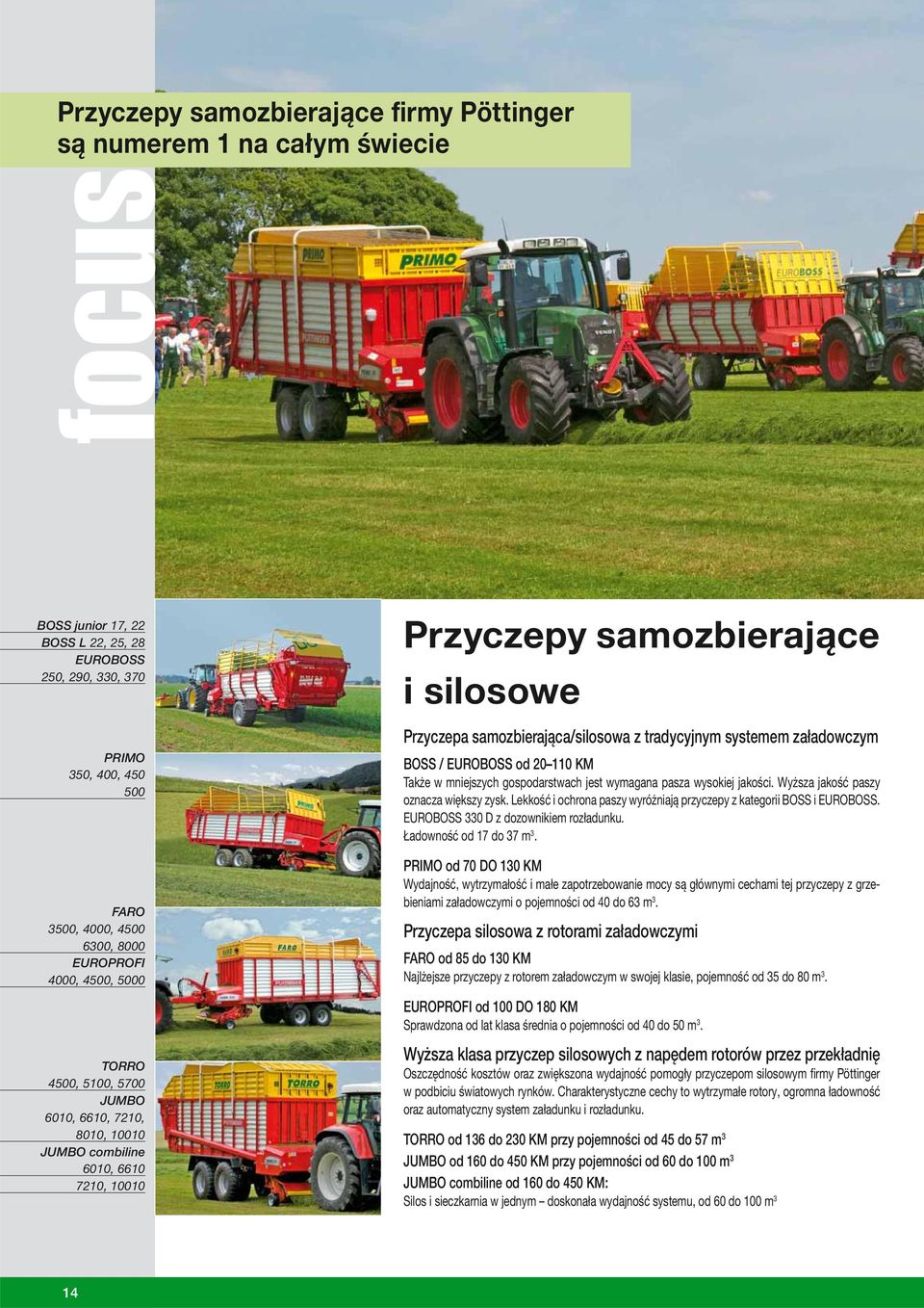tradycyjnym systemem załadowczym BOSS / EUROBOSS od 20 110 KM Także w mniejszych gospodarstwach jest wymagana pasza wysokiej jakości. Wyższa jakość paszy oznacza większy zysk.