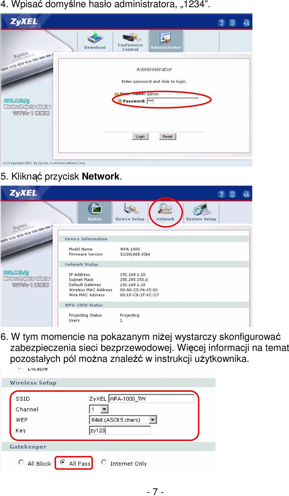 W tym momencie na pokazanym niżej wystarczy skonfigurować