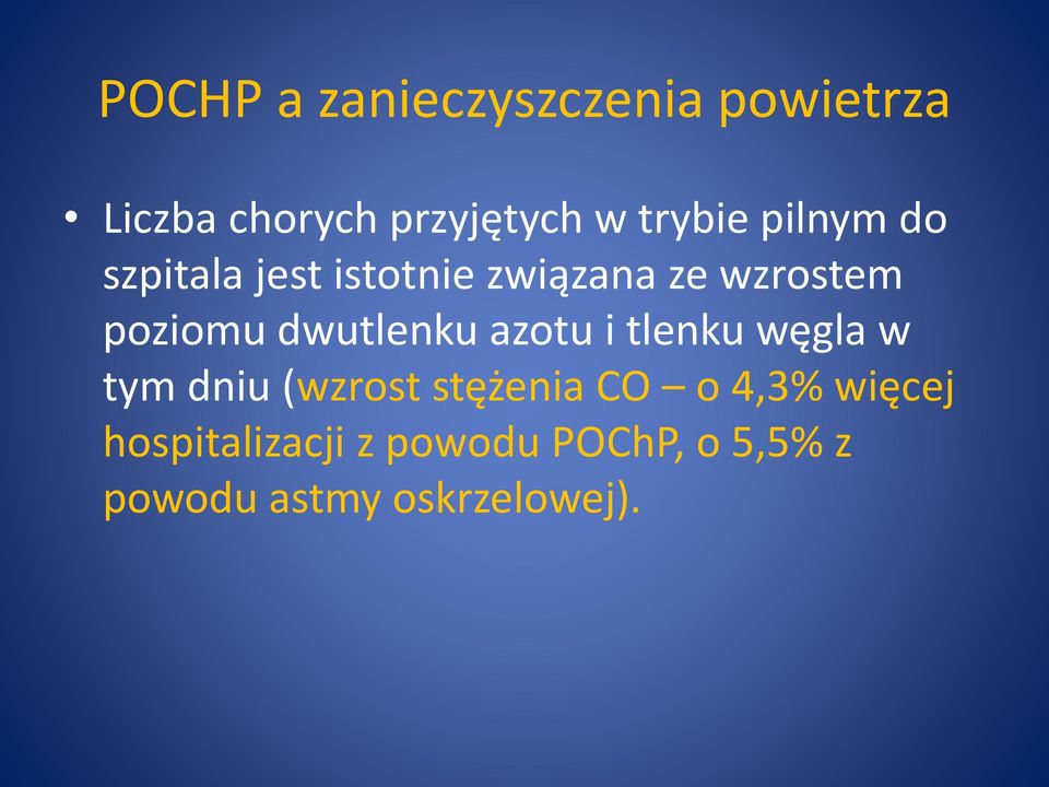 dwutlenku azotu i tlenku węgla w tym dniu (wzrost stężenia CO o 4,3%