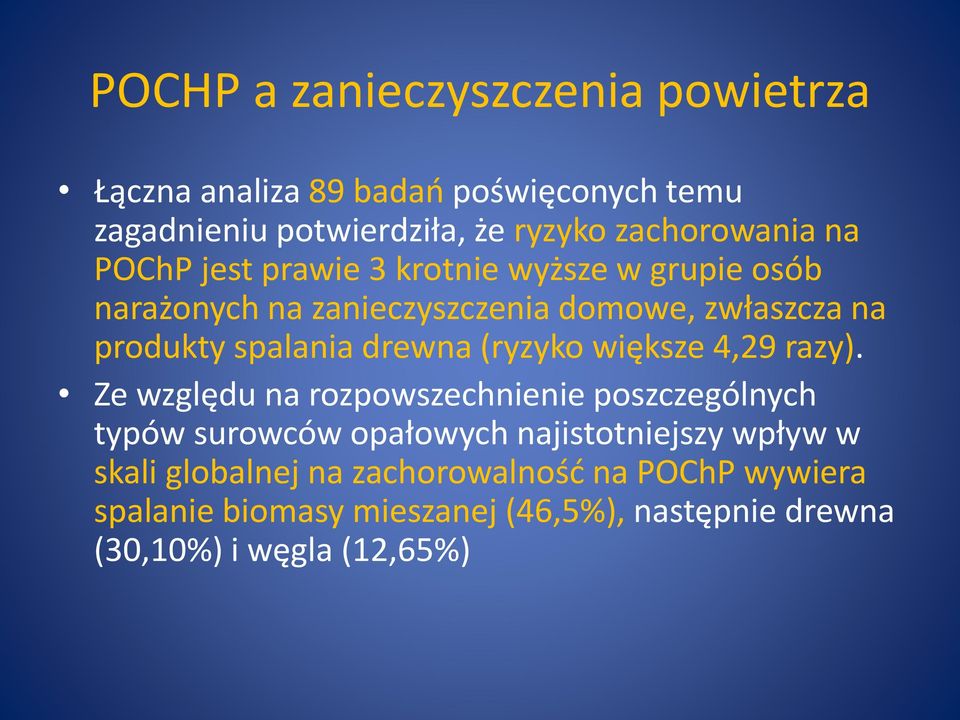 drewna (ryzyko większe 4,29 razy).