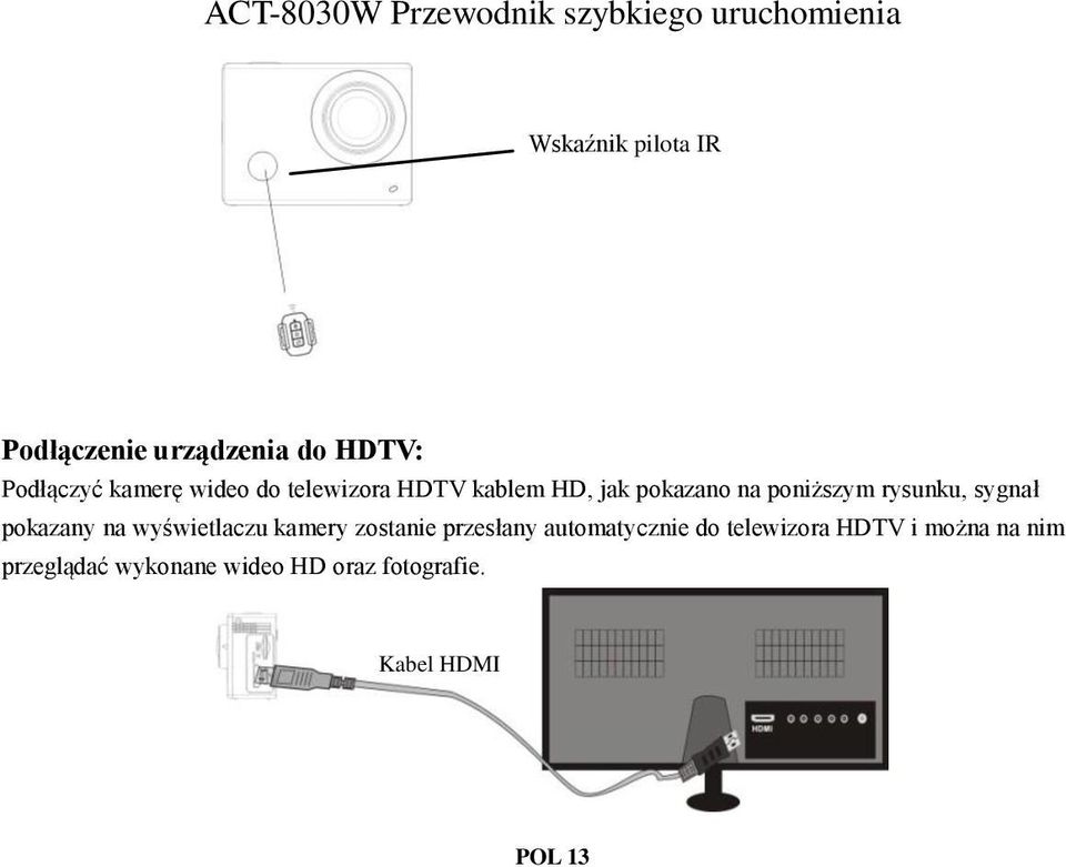 pokazany na wyświetlaczu kamery zostanie przesłany automatycznie do