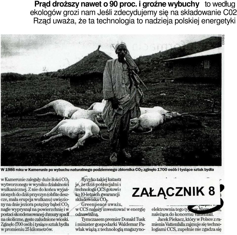 nam Jeśli zdecydujemy się na składowanie C02