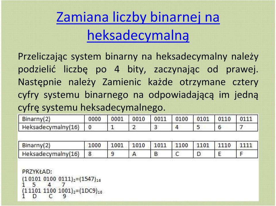 zaczynając od prawej.