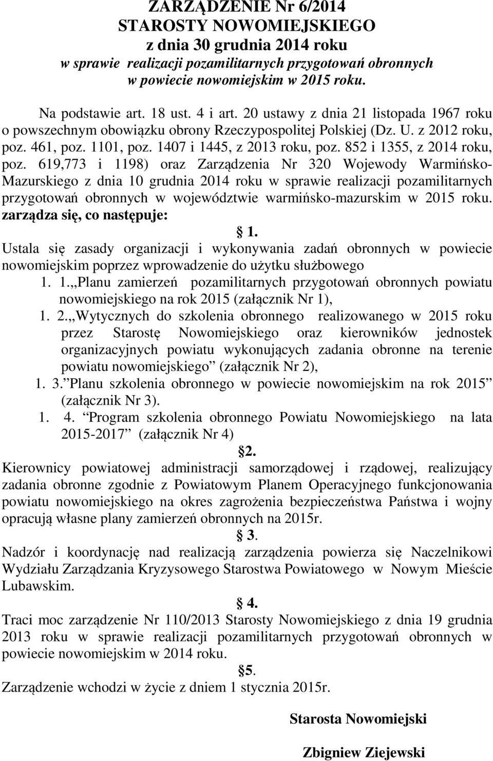 852 i 1355, z 2014 roku, poz.