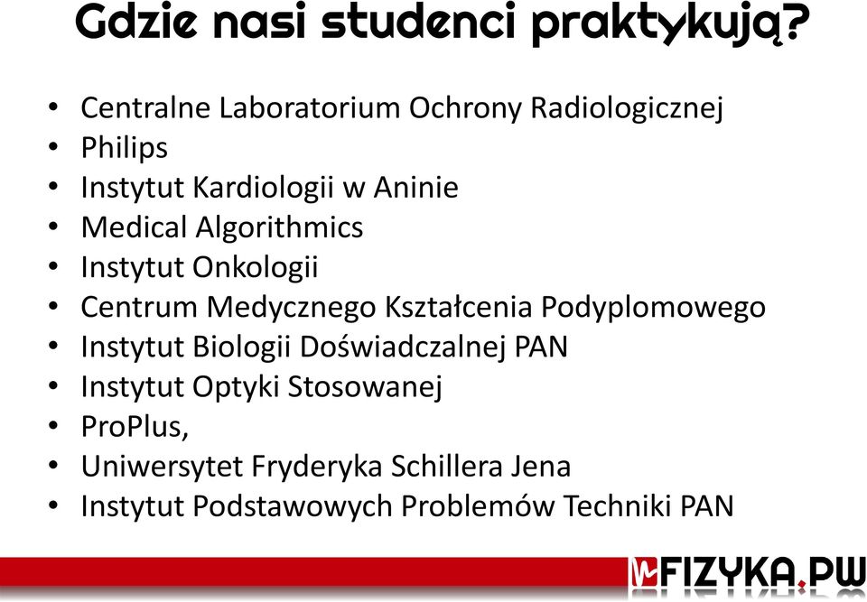 Medical Algorithmics Instytut Onkologii Centrum Medycznego Kształcenia Podyplomowego