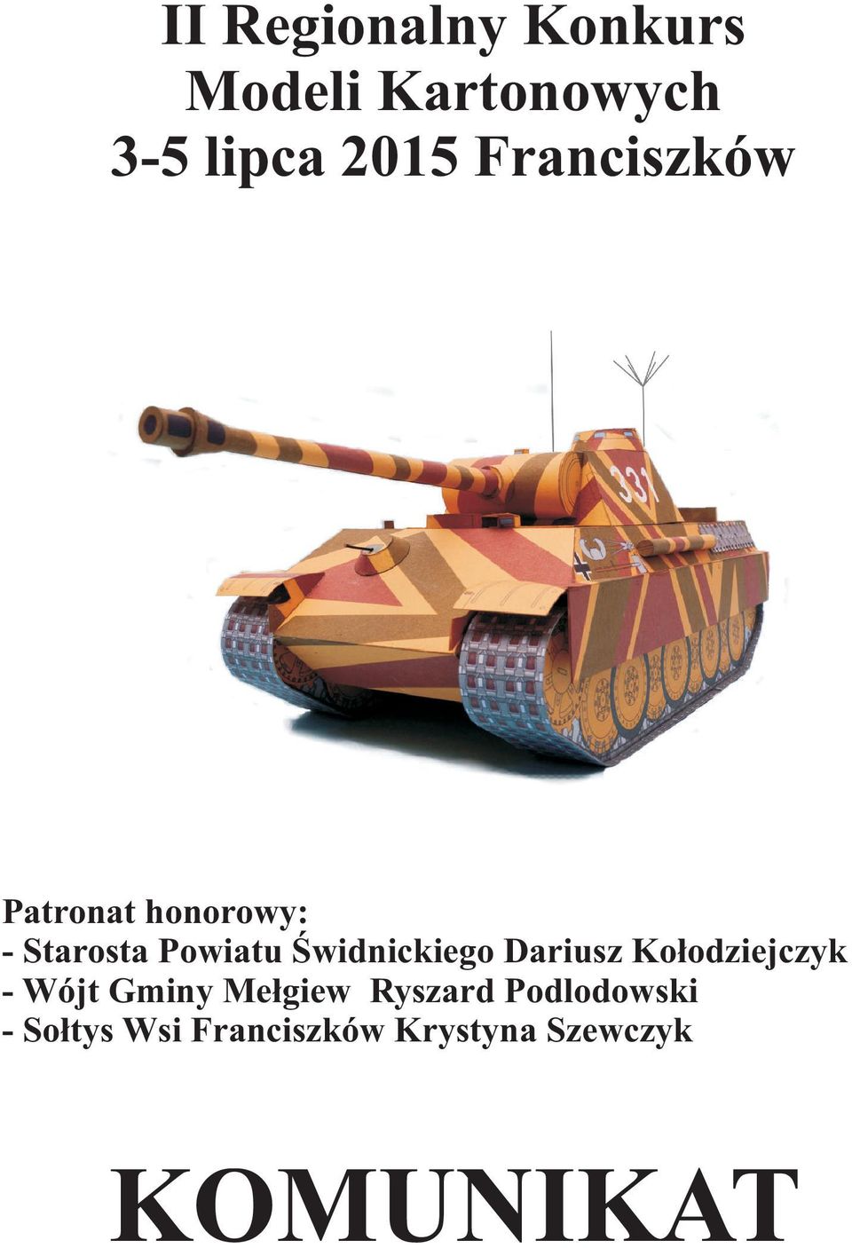 Œwidnickiego Dariusz Ko³odziejczyk - Wójt Gminy