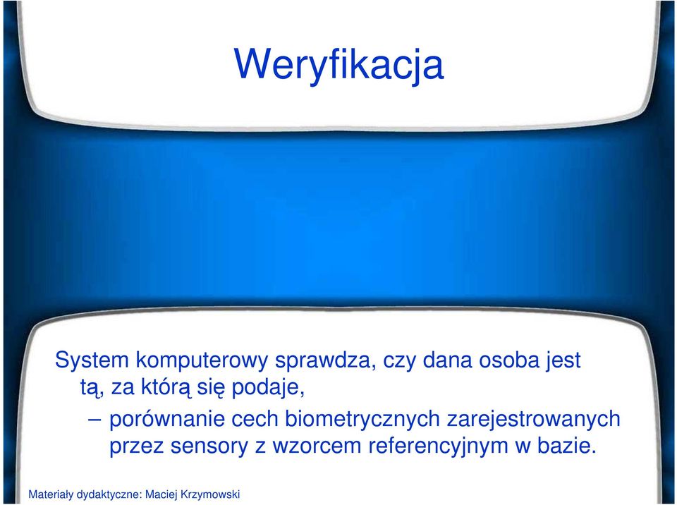 porównanie cech biometrycznych