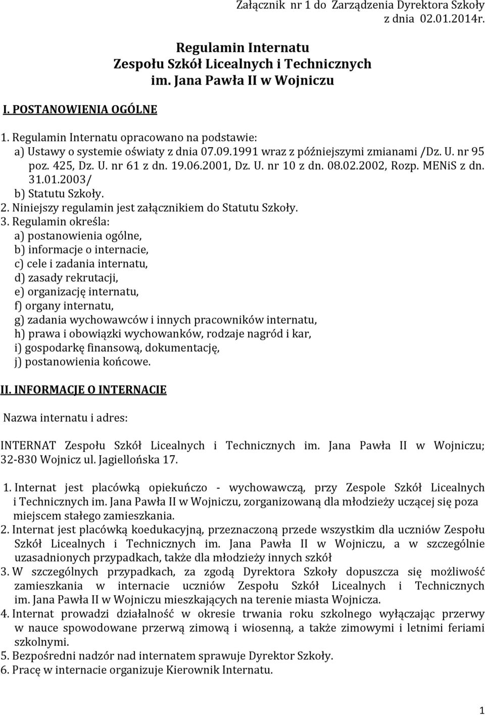 02.2002, Rozp. MENiS z dn. 31