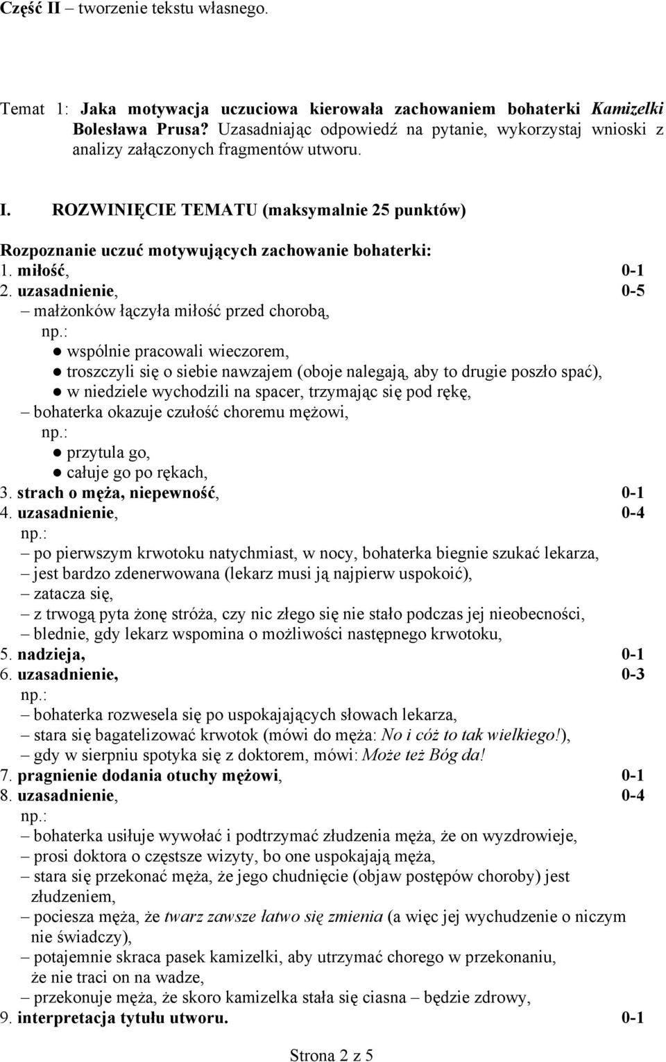 miłość, 0-1 2.