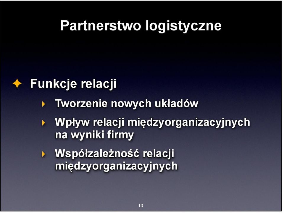 międzyorganizacyjnych na wyniki