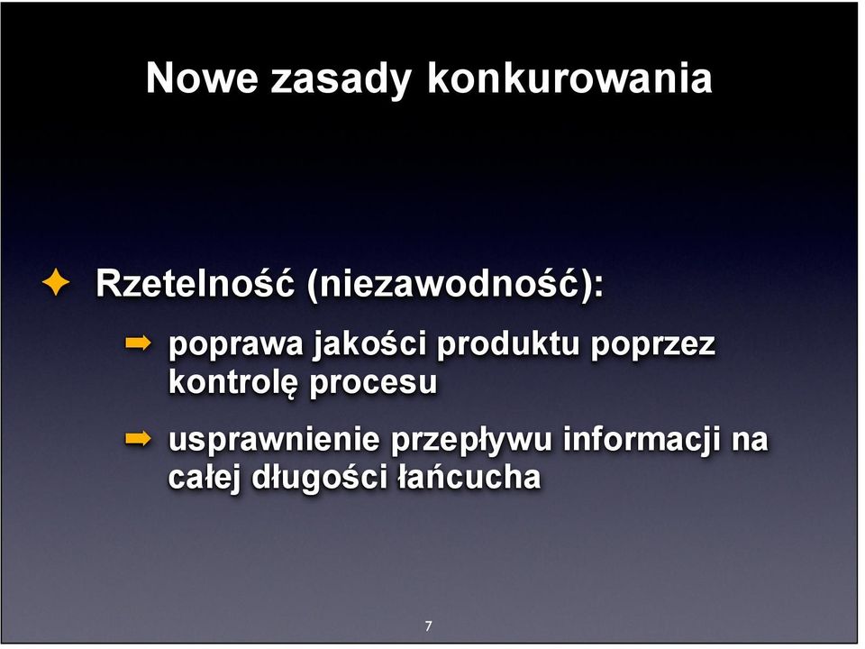 poprzez kontrolę procesu usprawnienie