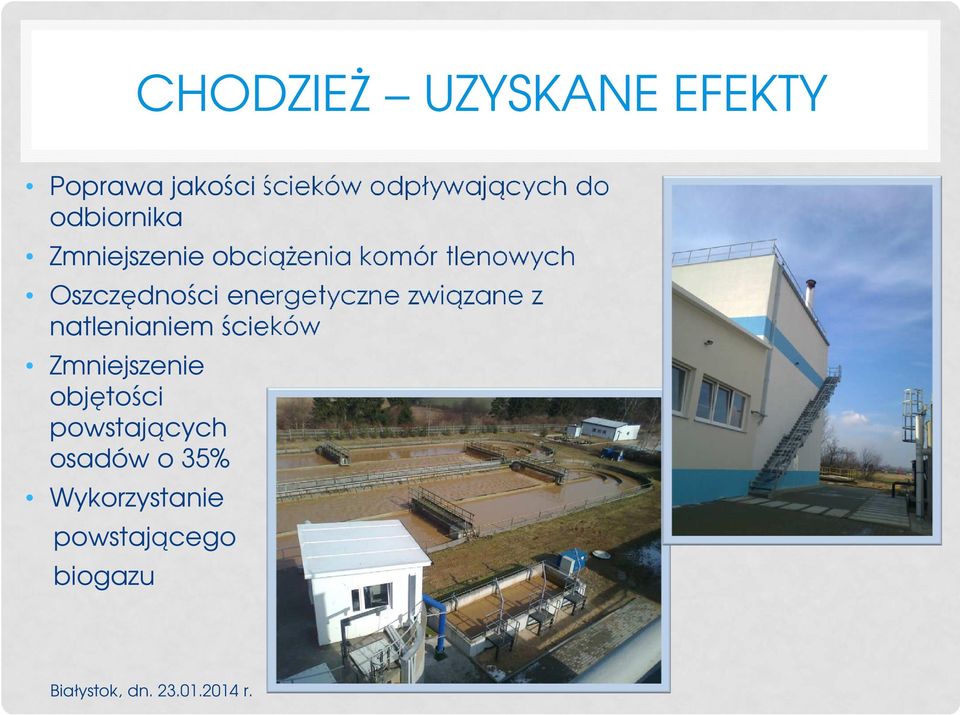 Oszczędności energetyczne związane z natlenianiem ścieków