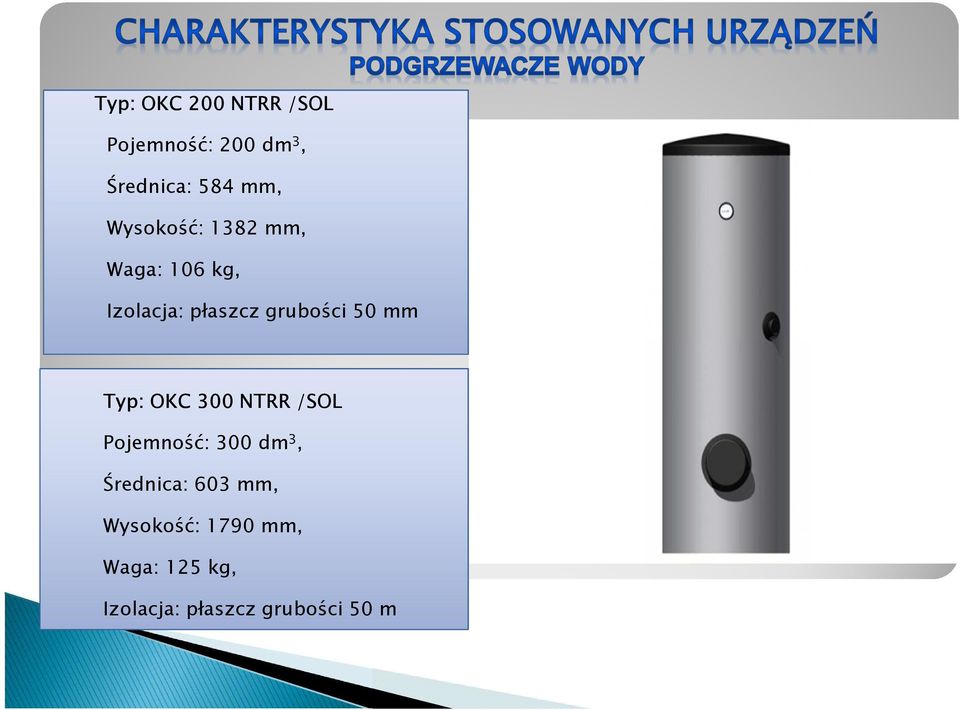 50 mm Typ:OKC300NTRR/SOL Pojemność:300dm 3, Średnica: 603