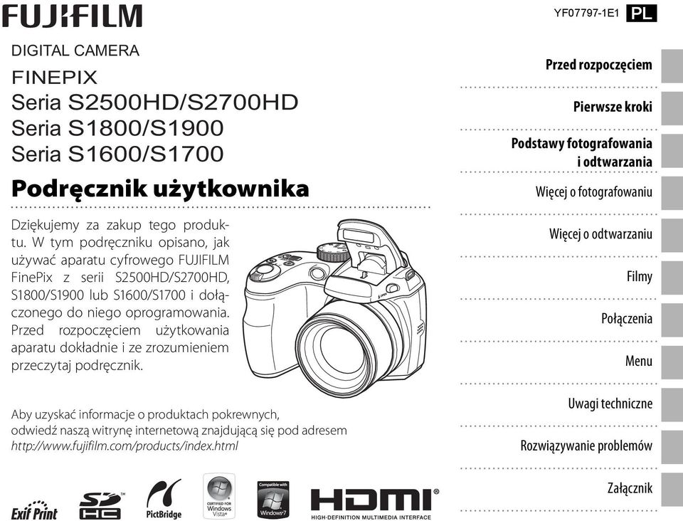 Przed rozpoczęciem użytkowania aparatu dokładnie i ze zrozumieniem przeczytaj podręcznik.