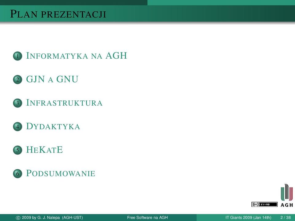 PODSUMOWANIE c 2009 by G. J.