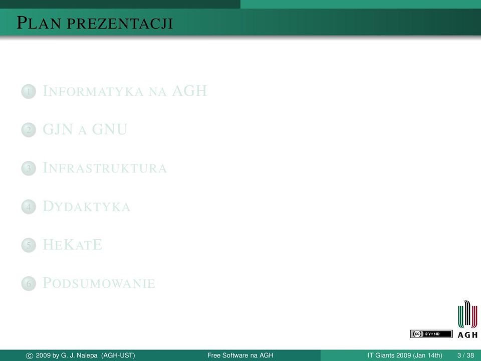 PODSUMOWANIE c 2009 by G. J.