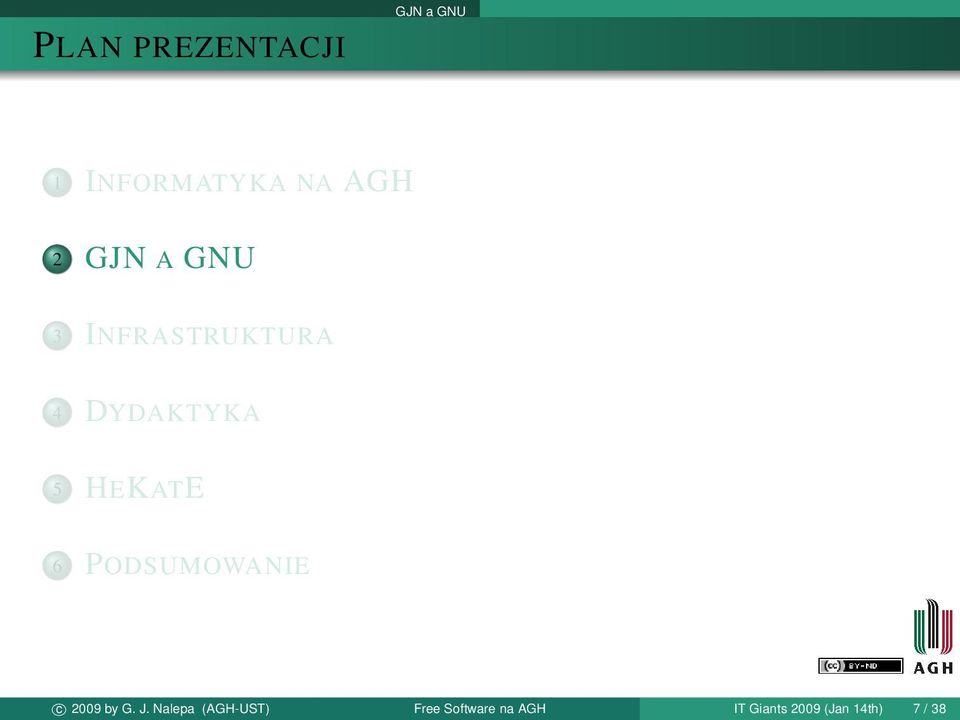 PODSUMOWANIE c 2009 by G. J.