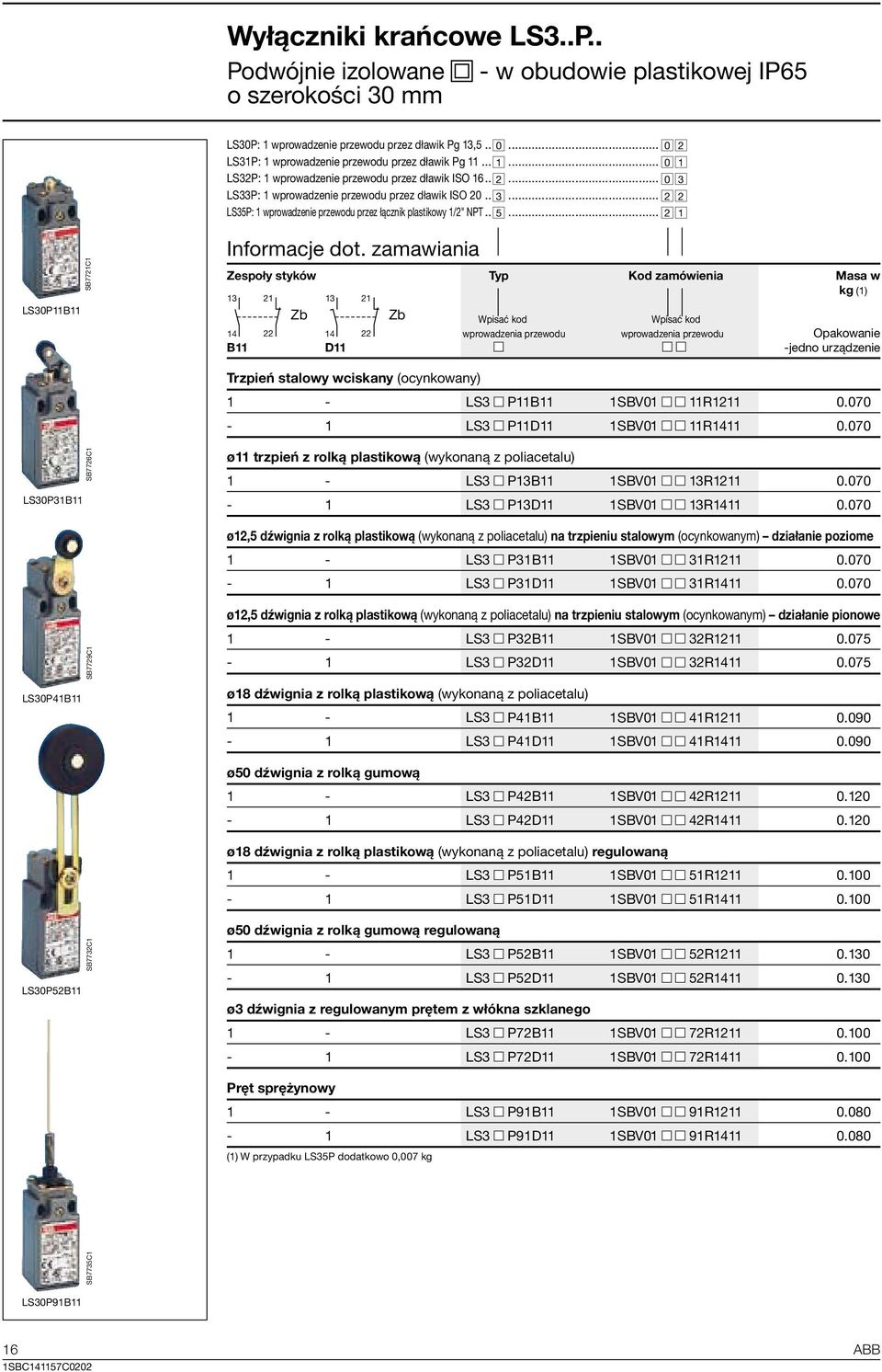 .. 5... 2 1 LS3P11B11 SB77C1 Informacje dot.