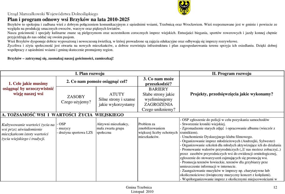 Nasza gościnność i specjały kulinarne znane są pielgrzymom oraz uczestnikom corocznych imprez wiejskich.