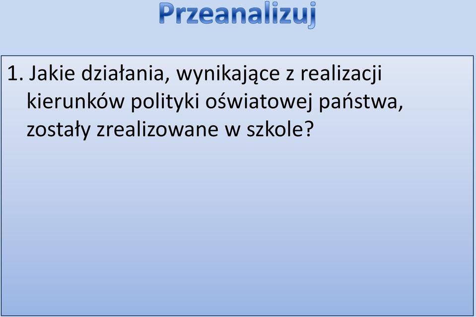 kierunków polityki