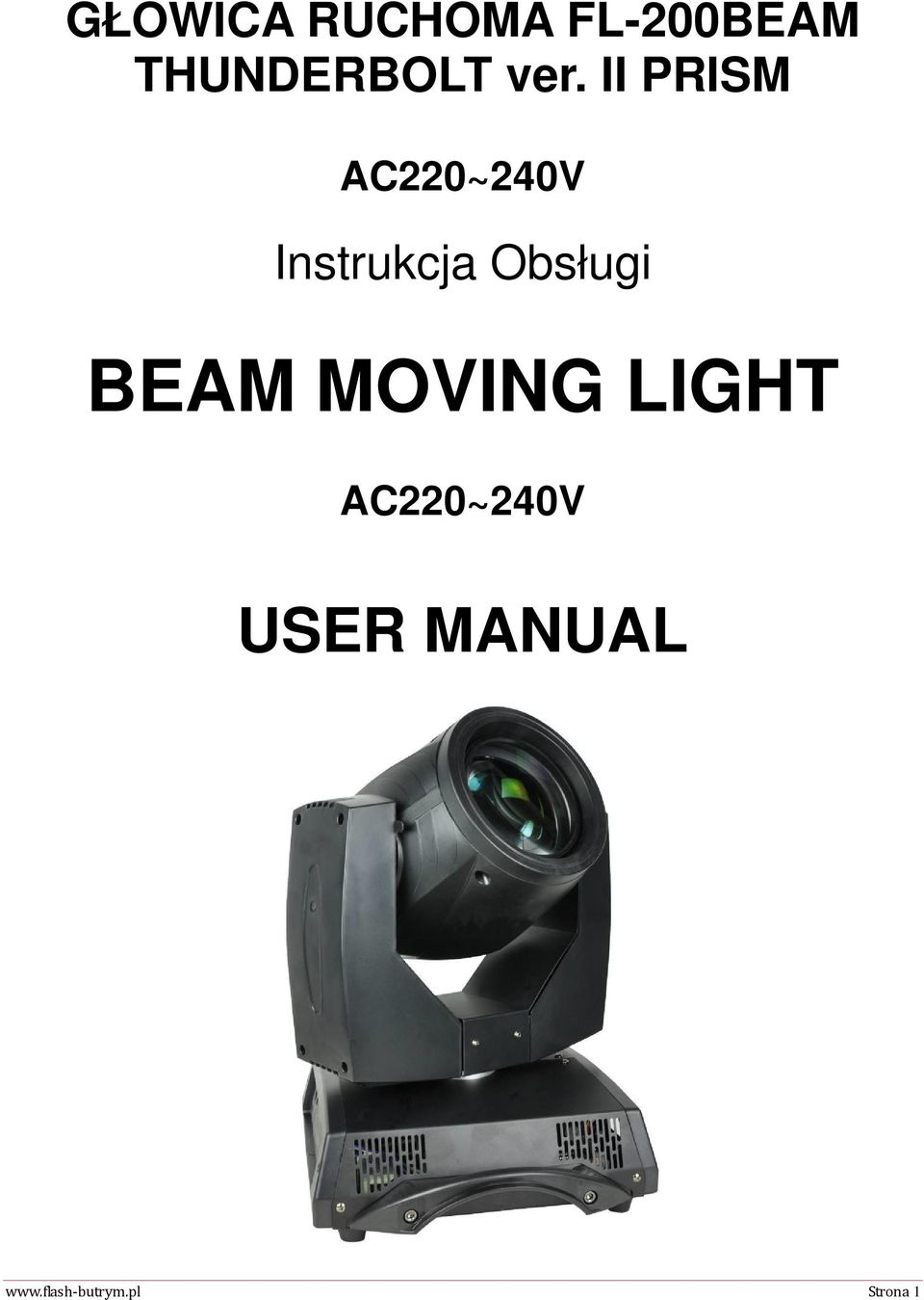 II PRISM AC220~240V Instrukcja