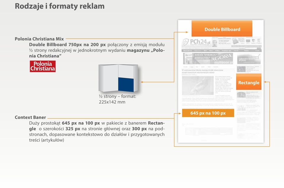 225x142 mm Context Baner Duży prostokąt 645 px na 100 px w pakiecie z banerem Rectangle o szerokości 325 px na