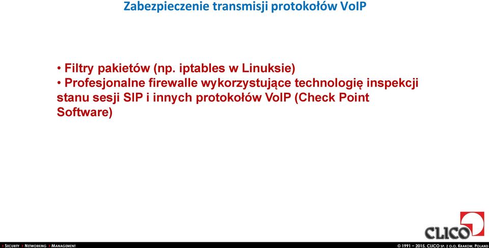 iptables w Linuksie) Profesjonalne firewalle