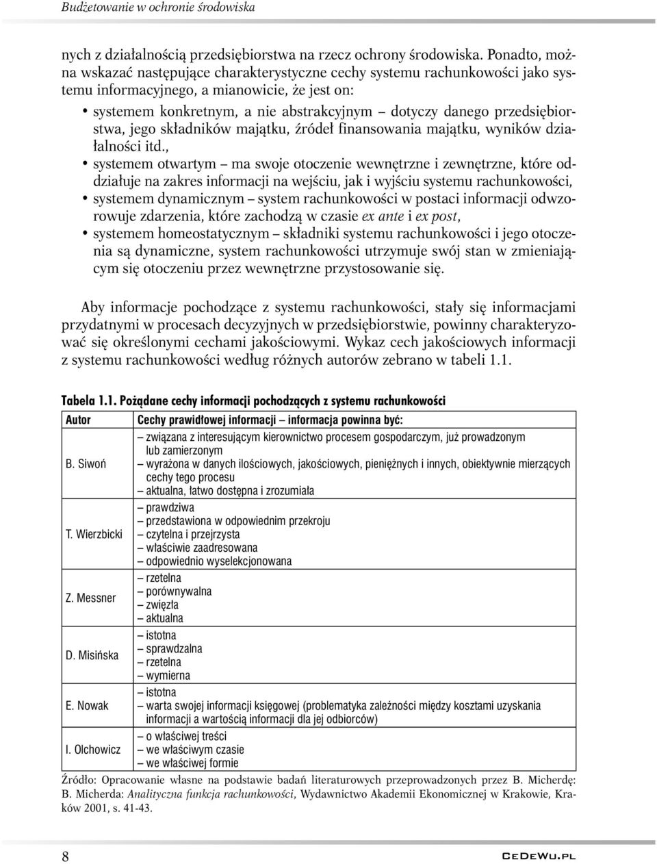 przedsiębiorstwa, jego składników majątku, źródeł finansowania majątku, wyników działalności itd.