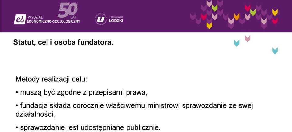 prawa, fundacja składa corocznie właściwemu ministrowi