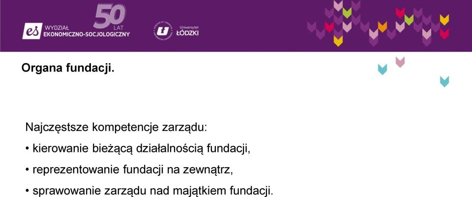 bieżącą działalnością fundacji,