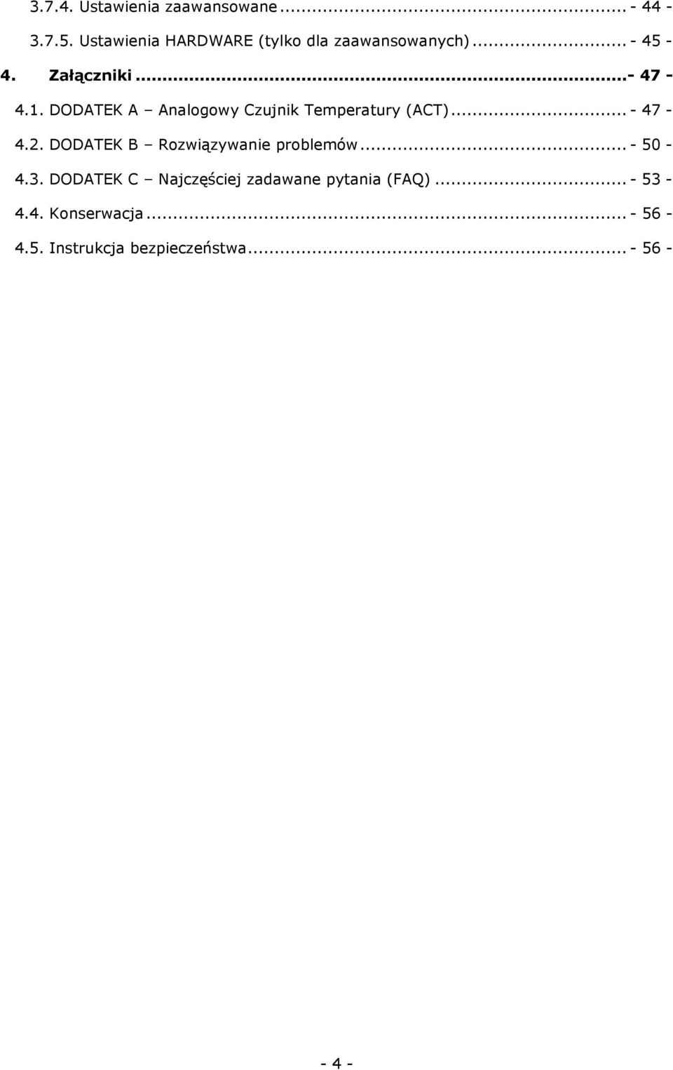 DODATEK A Analogowy Czujnik Temperatury (ACT)...- 47-4.2.