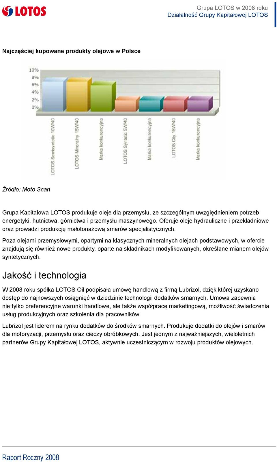 Poza olejami przemysłowymi, opartymi na klasycznych mineralnych olejach podstawowych, w ofercie znajdują się również nowe produkty, oparte na składnikach modyfikowanych, określane mianem olejów