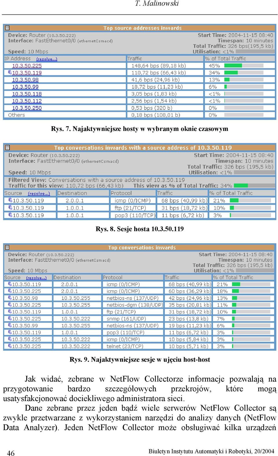 szczegółowych przekrojów, które mogą usatysfakcjonować dociekliwego administratora sieci.