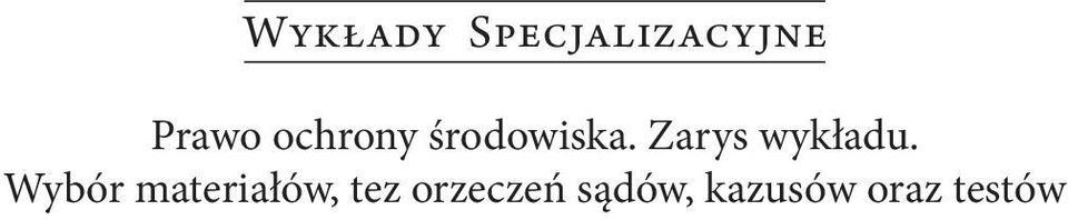 Zarys wykładu.