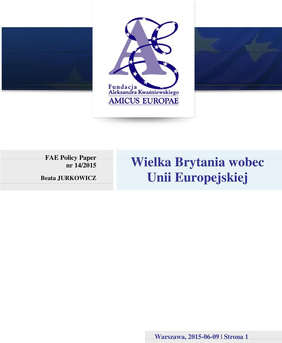 Brytania wobec Unii