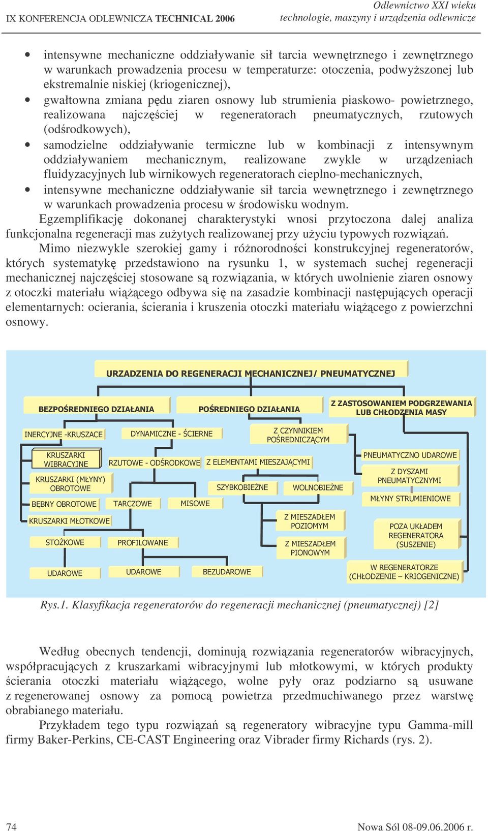 rzutowych (odrodkowych), samodzielne oddziaływanie termiczne lub w kombinacji z intensywnym oddziaływaniem mechanicznym, realizowane zwykle w urzdzeniach fluidyzacyjnych lub wirnikowych