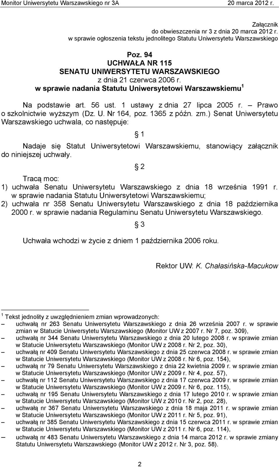 Prawo o szkolnictwie wyższym (Dz. U. Nr 164, poz. 1365 z późn. zm.